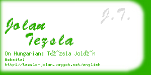 jolan tezsla business card